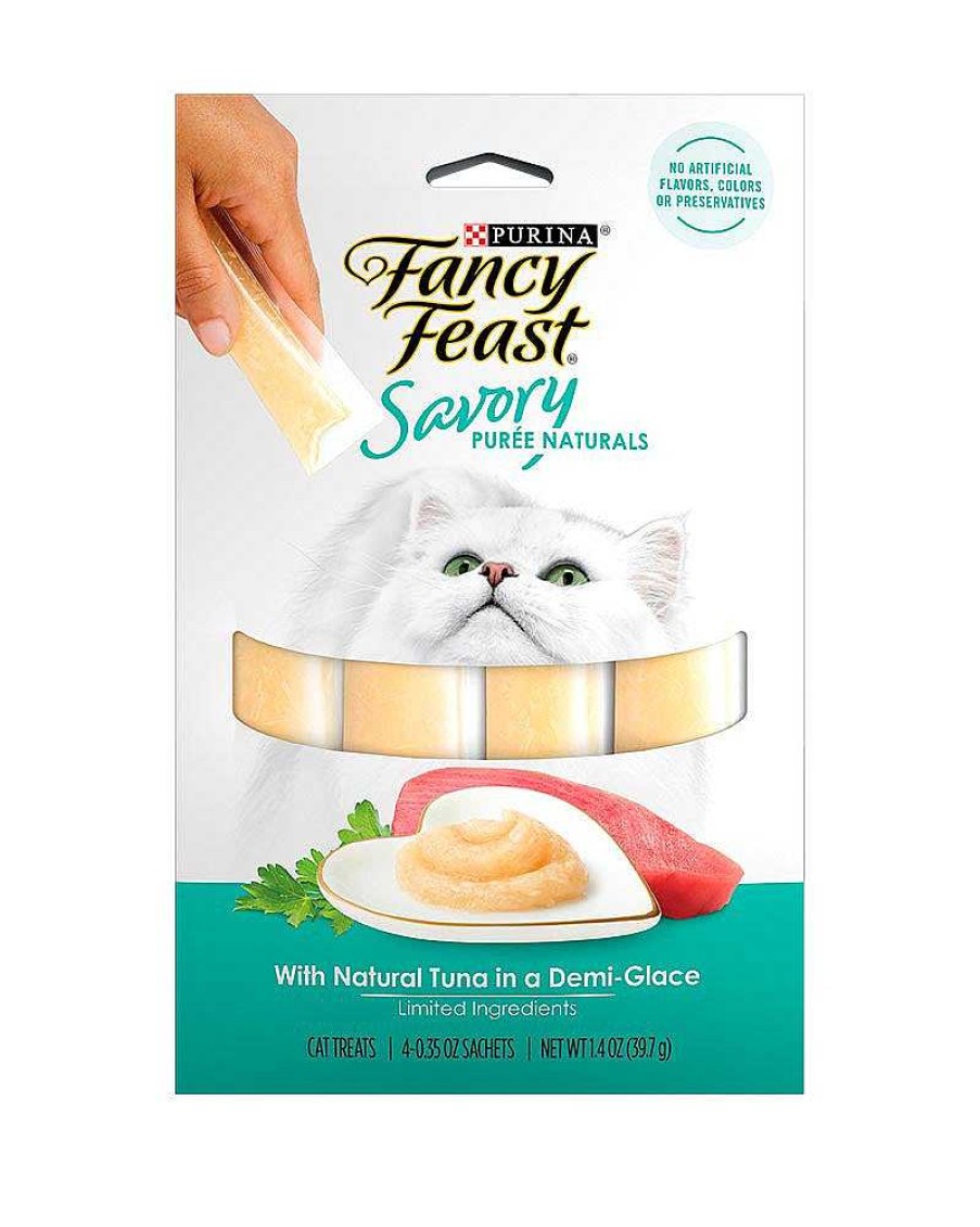 Cats Purina Wet Cat Treats | Fancy Feast Savory Pur E Naturals With Natural Tuna In A Demi-Glace Cat Treats