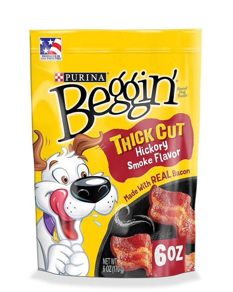 Dogs Purina Dog Jerky & Strips | Beggin' Thick Cut Hickory Smoke Flavor Dog Treats