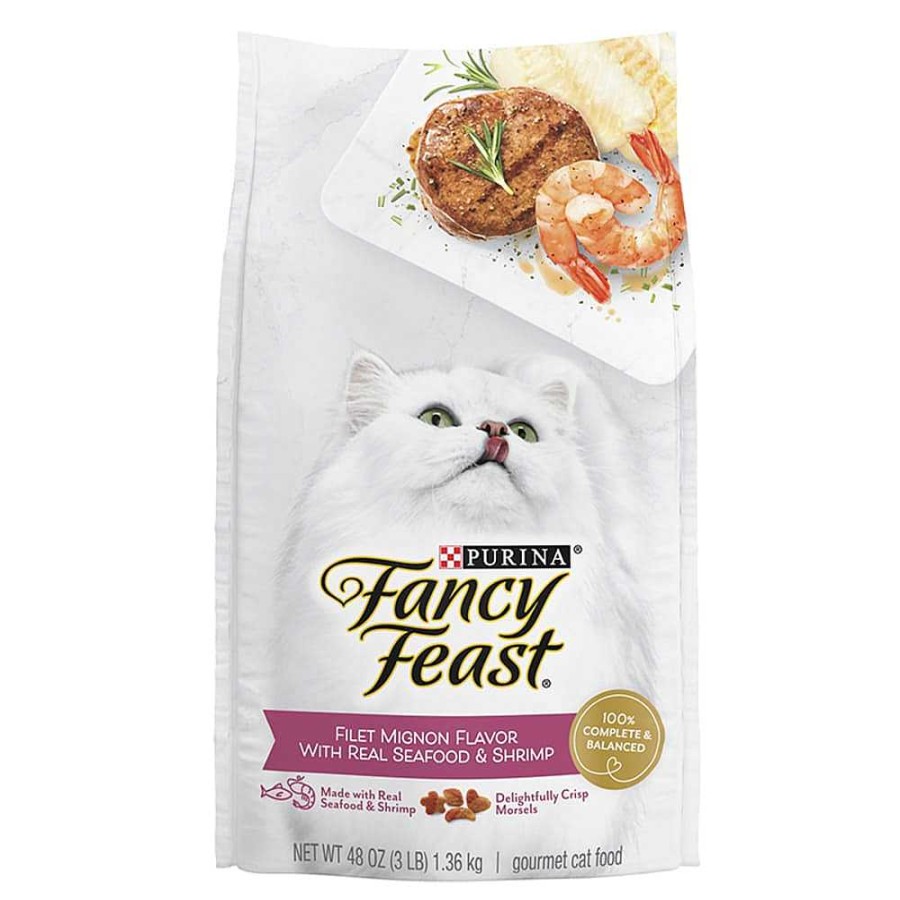 Cats Purina Dry Cat Food | Fancy Feast Filet Mignon Flavor With Real Seafood & Shrimp Gourmet Dry Cat Food