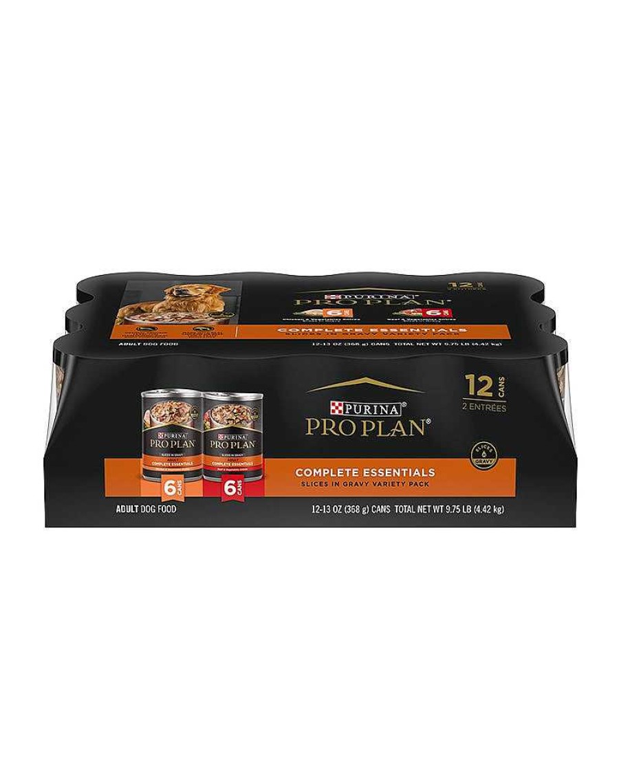 Dogs Purina Wet Dog Food | Pro Plan Complete Essentials Adult Chicken & Beef With Vegetables In Gravy Variety Pack Wet Dog Food